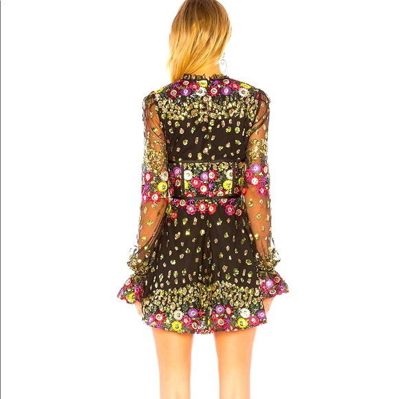 Lovers + friends mini sequin application beaded black dress - Picture 2 of 5